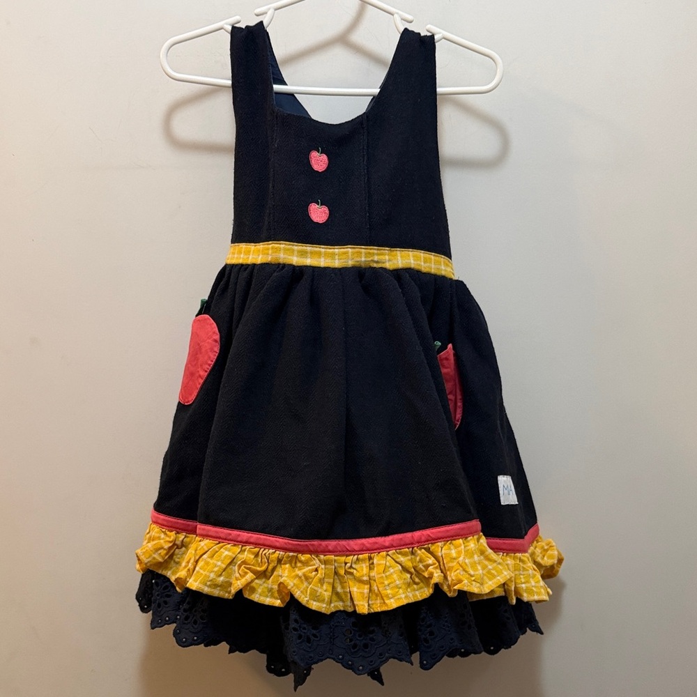 MIA Miel Navy Dress with Red and Yellow Details 🍎 ✏️